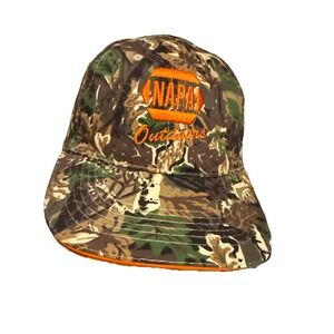 NAPA Outdoors Mens Camouflage Baseball Cap Orange Underbrim Adjustable Hat